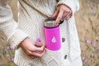 HYDRO CELL Stainless Steel Insulated Water Bottle with Straw - For Cold & Hot Drinks - Metal Vacuum Flask with Screw Cap and Modern Leakproof Sport Thermos for Adults (Fuchsia 18oz)