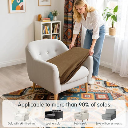 Hokway Couch Cushion Covers Stretch Cushion Covers Sofa Seat Cushion Slipcover - Image 5