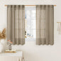 Linen Curtains 48 Inch Length Semi Sheer Light Filtering 2 Panels | Linen by LAMIT