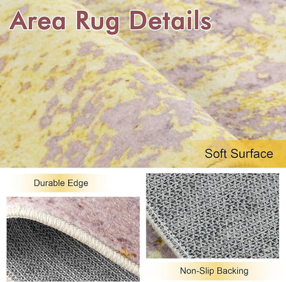 5x7 Ft Area Rugs for Living Room, Soft Non-Slip Washable Rugs Modern Abstract - Image 4