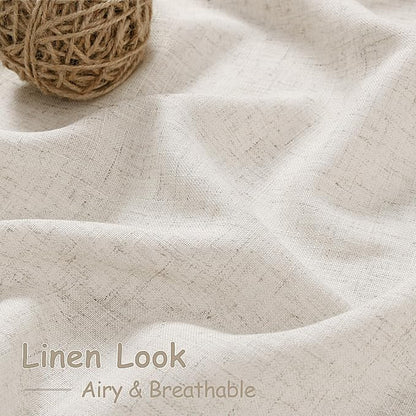 Pearl White Linen Curtains 84 Inches Long - Image 4