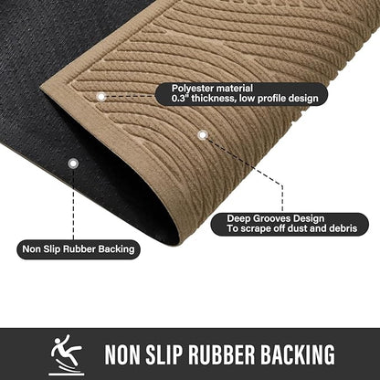 Sturdy Front Door Mat, Absorbent Muddy Dirt Resist Welcome Door Mats Outdoor - Image 5