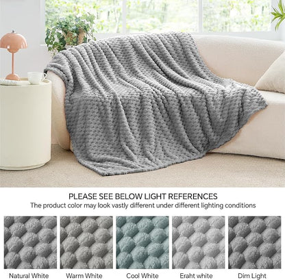BEDELITE Grey Twin Blanket for Couch, Soft Cozy Gifts for Women, 60 * 80 | 3D - Image 7