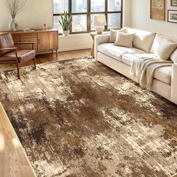 RELEANY Washable 5'x7' Abstract Area Rug by RELEANY
