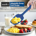 Silicone Spatula Set - 4-Piece Rubber Spatulas Silicone Heat Resistant 600°F for Everyday Task - Seamless Design Kitchen Spatulas for Nonstick Cookware - Royal Blue