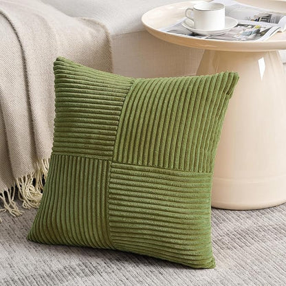 Fancy Homi 2 Packs Moss Green Euro Decorative Throw Pillow Covers 26x26 Inch - Image 2