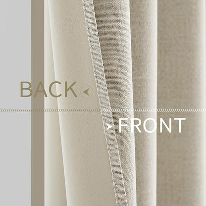 MIULEE 100% Blackout Linen Curtains - Image 6
