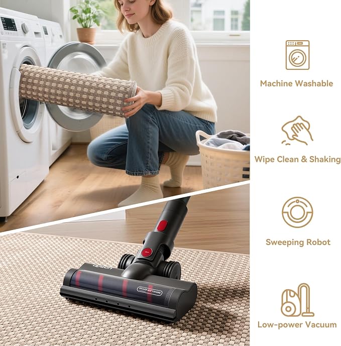 Washable Area Rugs 6x9 ft Non Slip Area Rug - Image 6