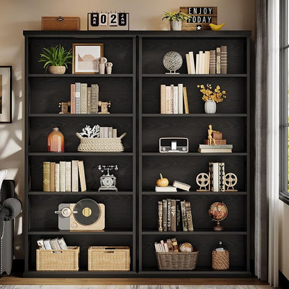 Tribesigns 6-Tier Bookshelf, 71 Inches Tall Freestanding Bookcase, Large - Image 4
