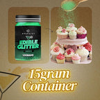BeePoint Green Edible Glitter for Drinks 15g - Food Grade, Vibrant Color Shimmer Powdered Dust for Drinks, Cocktails, Cake Decorating, Baking, Chocolates, Candy, Sweets, & Cookies - Vegan & Gluten Free