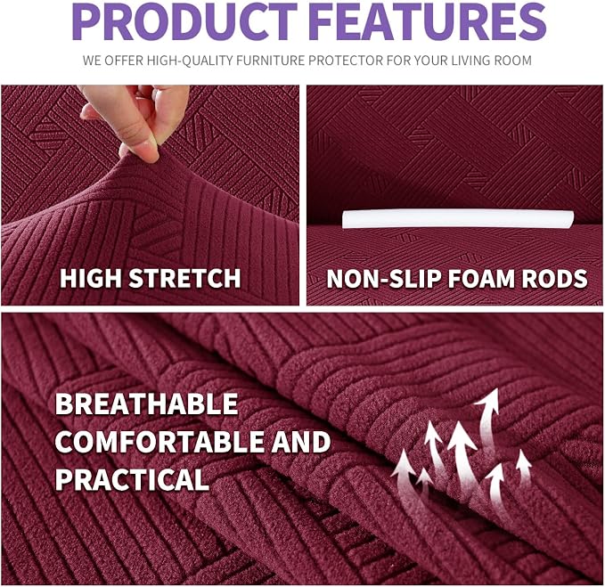 ZNSAYOTX Oversized Super Stretch Couch Cover, New Universal Sofa Covers - Image 4