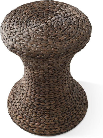 Casafield Hourglass Side Table, Espresso Dark Brown, Hyacinth Round End Table - Image 5