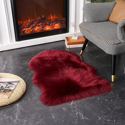 EasyJoy Ultra Soft Fluffy Shaggy Area Rug Faux Fur Rug Chair Cover Seat Pad - Image 4