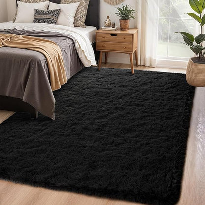 Chicrug Soft Area Rugs for Bedroom Living Room Plush Fluffy Rug 4x6 | Shag - Image 4