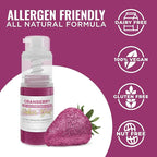 Bakell - Cranberry Tinker Dust (4g, 1x Mini Spray Pump) Edible Glitter for Food, Desserts, and Beverages!