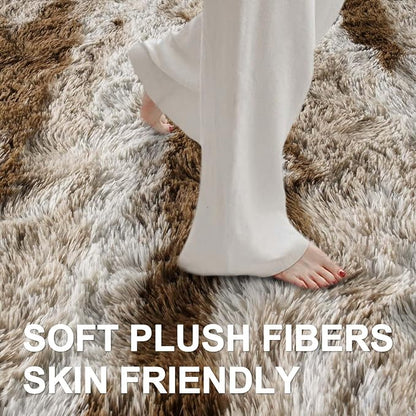 4x6 Ft Shag Area Rug for Bedroom Living Room, Tie-Dyed Ultra Soft Fluffy Furry - Image 4