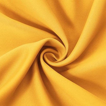 Yellow Blackout Curtains 66 x 63 Inch Length/Set of 2 Curtain Panels/Thermal - Image 5