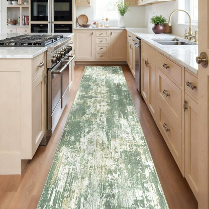 RELEANY Washable Runner 2'x10' Abstract Area Rug - Image 2