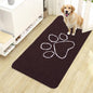 OLANLY Dog Door Mat for Muddy Paws 44x24, Paw Print Design Chenille Mud Mat | by OLANLY