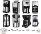 NRP Gold-tone 10cup Mesh Bottom Permanent Coffee Filter Replacement for Drip Coffeemaker Cuisinart GTF-B, Mr coffee & More