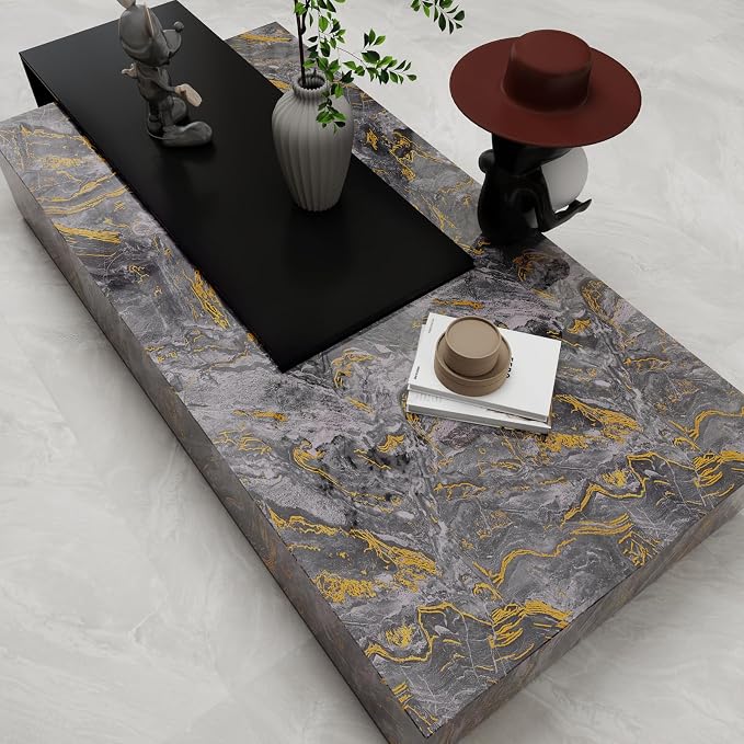 Grey Gold Marble Contact Paper for Countertops A Set of 23.6" X 197"Glossy Peel - Image 7