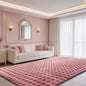 Dusty Rose Rabbit Plush Rug 4'x6', Fluffy Shaggy Area Rug by CHOVY