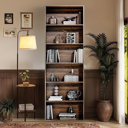 GRUSIGN 71" Tall 6-Tier Bookshelf, Large Open Display Bookcase - Image 3