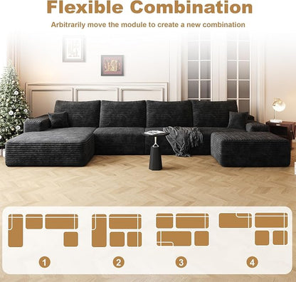 136" Sectional Couches for Living Room Cloud Couch Sofa - Image 6