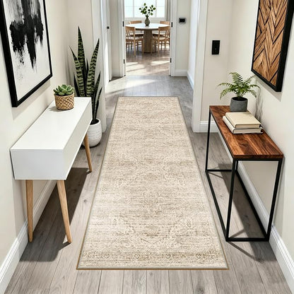 Kitchen Runners Rug 2.5x8 with Non-Slip Backing, Vintage Washable Runner Rugs - Image 8