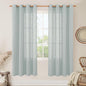 Greyish Blue Semi Sheer Linen Curtains by LAMIT