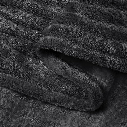 BEDELITE 3D Ribbed Jacquard Black Blankets Queen Size - Image 5