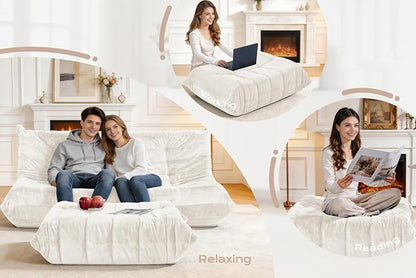 Bean Bag Pouf Ottoman, Foot Stool, Foot Rest - Image 4