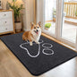 OLANLY Dog Door Mat for Muddy Paws 45x27, Paw Print Design Chenille Mud Mat | by OLANLY