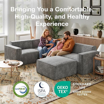 Novilla Modular Sectional Sofa, No Assembly Cloud Sectional Couch - Image 12