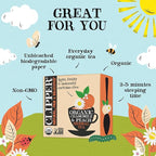 Clipper Tea Chamomile & Peach Teabags – USDA Organic, Great Hot or Iced – Natural, Fair & Delicious Fruity Chamomile & Peach Infusion – 50 Tea Bags