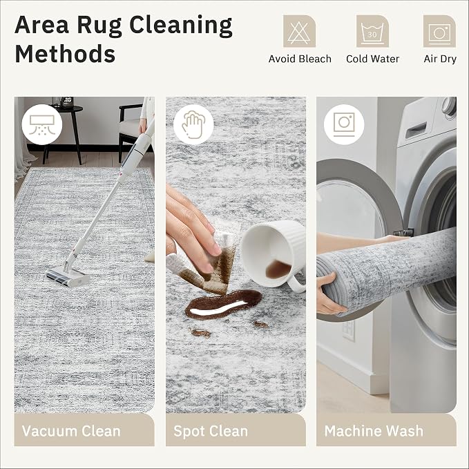 Soalmost Washable Hallway Runner Rug 3x10 Kitchen Entry Rugs Non-Slip, Foldable - Image 9