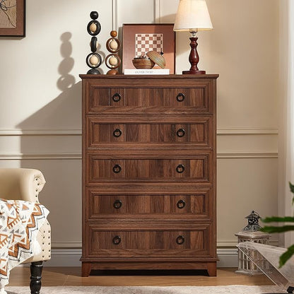 Joaxswe Farmhouse 5 Drawer Dresser - Image 6
