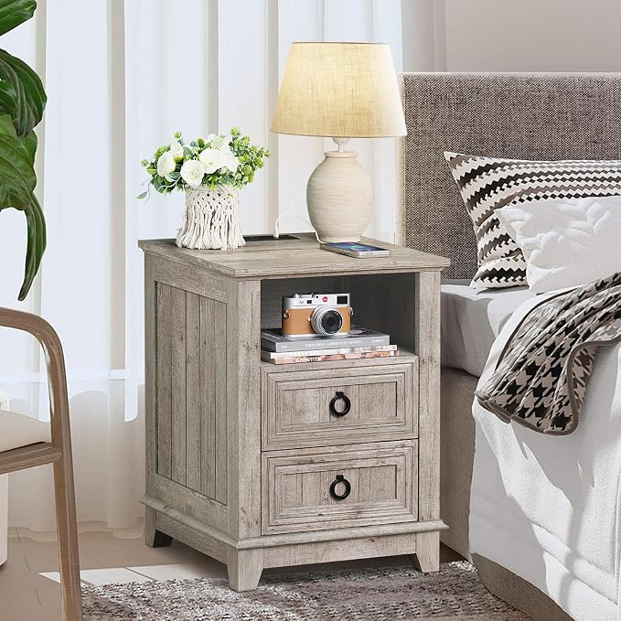 Joaxswe 18" Farmhouse Night Stands Set of 2 - Image 8