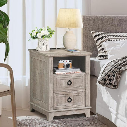 Joaxswe 18" Farmhouse Night Stands Set of 2 - Image 8