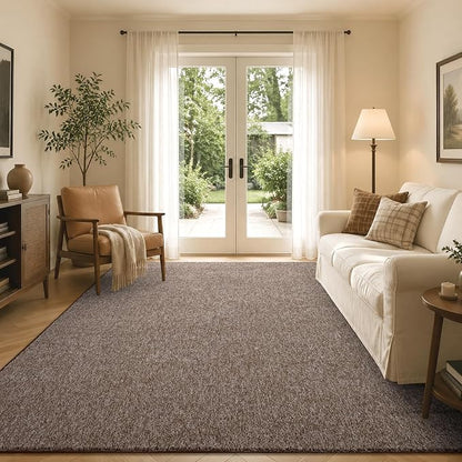4x6 Coffee/White Area Rug Washable Non-Slip Soft - Image 4