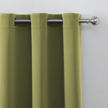 Blackout Curtains 38 x 84 inch/Olive Green Curtains Set of 2 Panels/Thermal - Image 7
