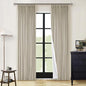 Burlywood Birch 100% Blackout Pinch Pleated Linen Curtains 84 Inches Long | by Twodrapes