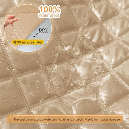 HDCAXKJ 100% Waterproof Reclining Sectional Couch Covers L Shape Recliner Sofa - Image 3