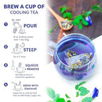 Indochine Blends, 50 Tea Bags, Hibiscus Tea Bags for High Blood Pressure, Herbal Tea Bags, Caffeine-Free, No Sugar, Vegan, Supports Heart Health and Relaxation, Loose Hibiscus Flowers, All Natural Hibiscus Flowers Ingredients (50 Pyramid Bags, Cooling ...