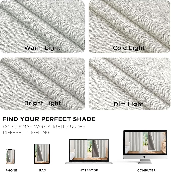 Joydeco Linen Blackout Curtains - Image 9