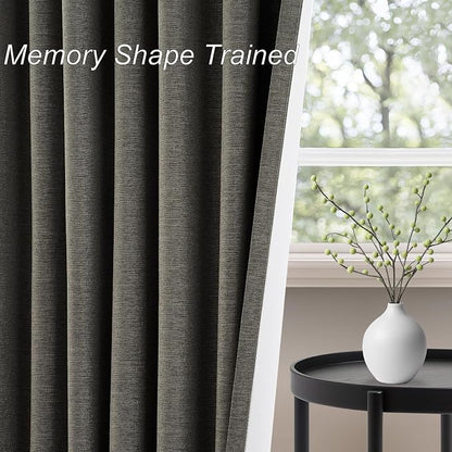 95 Inch Long Gray Blackout Curtains - Image 6