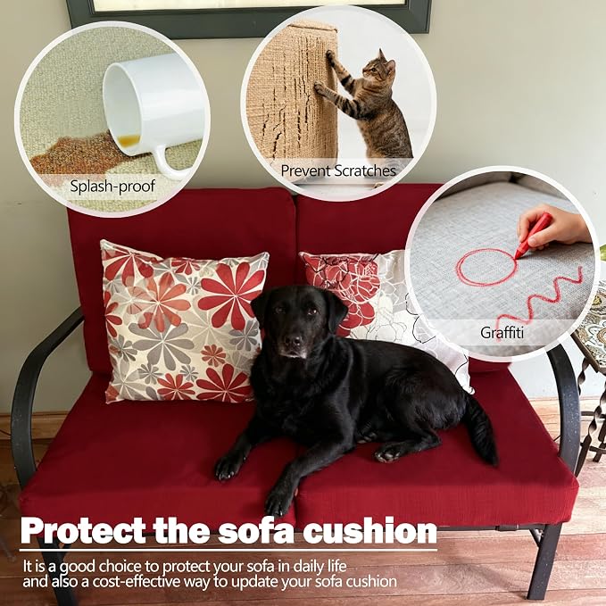 Sqodok Outdoor Cushion Covers 22x20 inch, Wicker Chair - Image 6