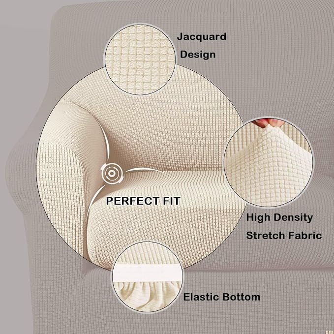 Turquoize Stretch Sofa Slipcover 2 Pieces Sofa Cover Couch Cover - Image 2