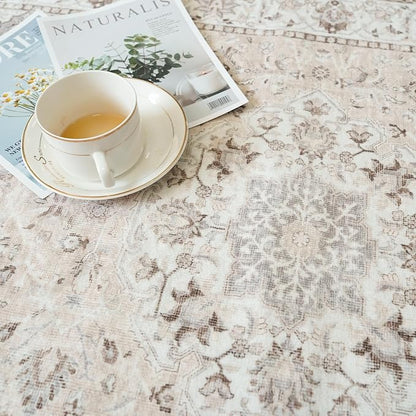 3x5 Living Room Area Rugs: Vintage Washable Non-Slip Rug - Image 3