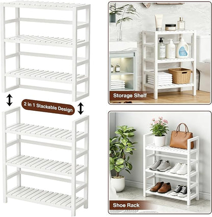 VASMIA 6-Tier Bamboo Shelf, Bamboo Storage Shelving Unit, Tall Bookcase - Image 6